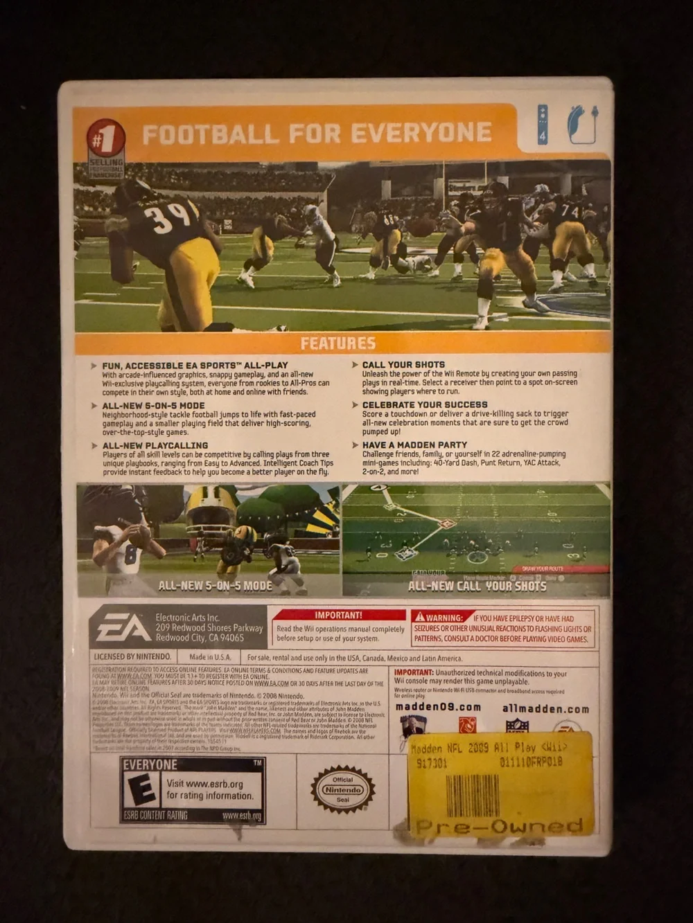 EA Sports Madden All-Play 09 Wii